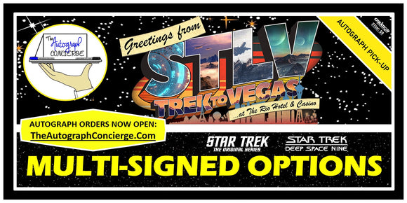 (STLV25) AUTOGRAPH PRE-ORDER - MULTI-SIGNED TOS & DS9 SIGNED 8X10s