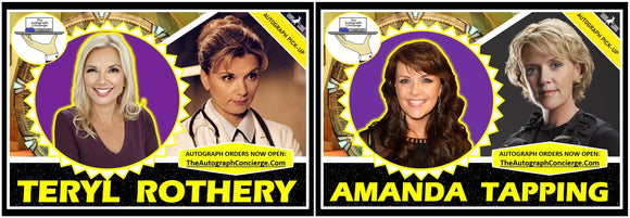 PRE-ORDER - AMANDA TAPPING & TERYL ROTHERY Dual-Signed - 8x10 Consignments & Send-Ins
