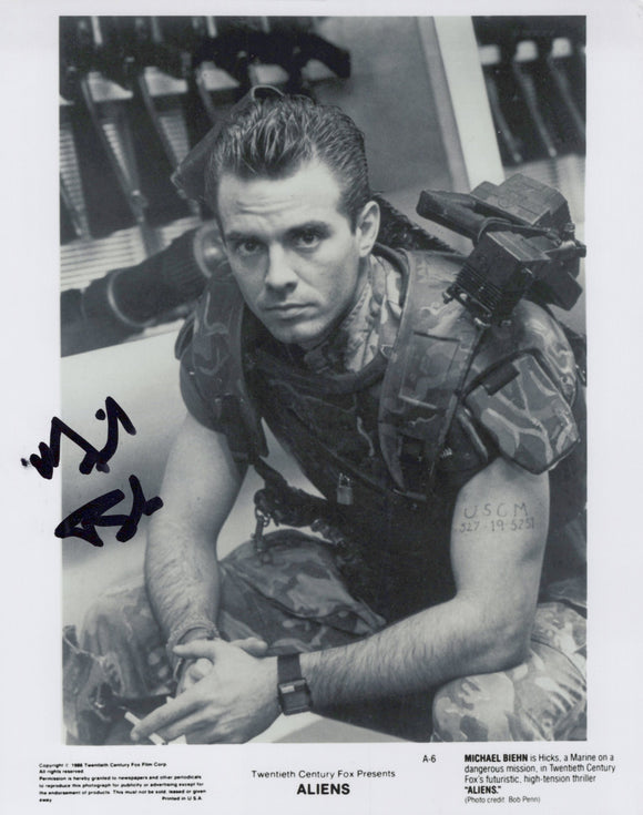 Michael Biehn Signed 8x10 - Aliens Autograph
