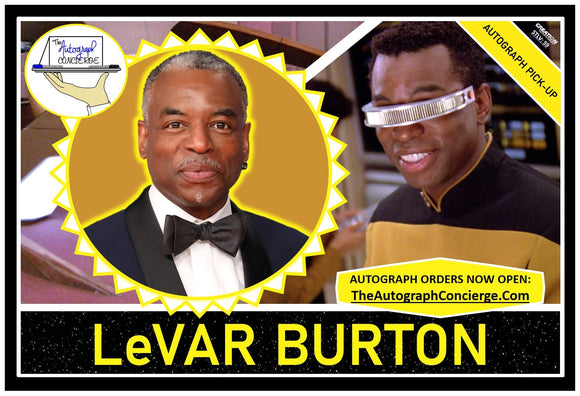 (STLV25) AUTOGRAPH PRE-ORDER - LeVAR BURTON 8X10 & Send-In