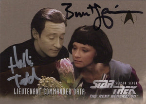 Brent Spiner & Hallie Todd SIGNED Trading Card - Star Trek Autograph