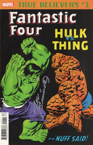 SIGNED True Believers #1, Fantastic Four: Hulk vs Thing (Comic Book) - By: Joe Sinnott