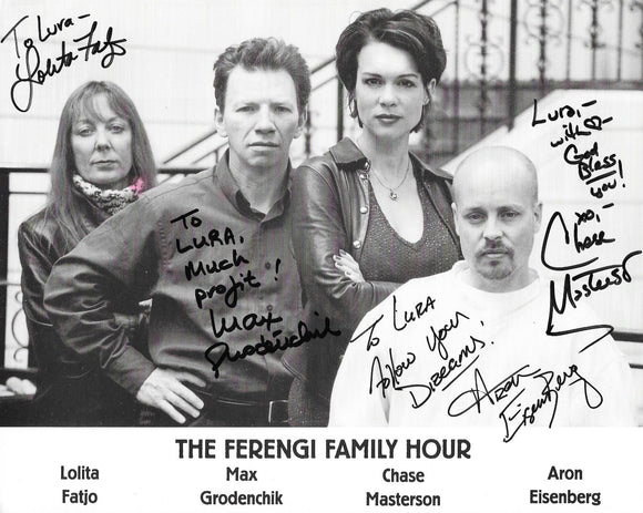 *CLEARANCE* Ferengi Family Signed 8x10 - Star Trek Autograph