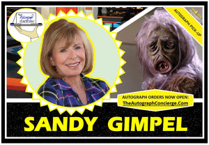 (TICON) AUTOGRAPH PRE-ORDER - SANDY GIMPEL 8x10 & Send-In