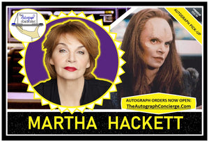 (STLV25) AUTOGRAPH PRE-ORDER - MARTHA HACKETT 8X10 & Send-In