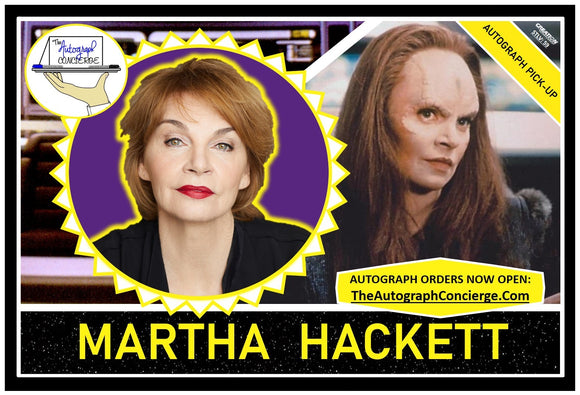 (STLV25) AUTOGRAPH PRE-ORDER - MARTHA HACKETT 8X10 & Send-In