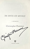 SIGNED In Spite of Myself - By: Christopher Plummer