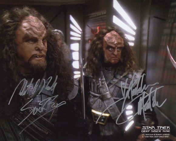 J.G. Hertzler & Robert O'Reilly signed 8x10 - Star Trek #2