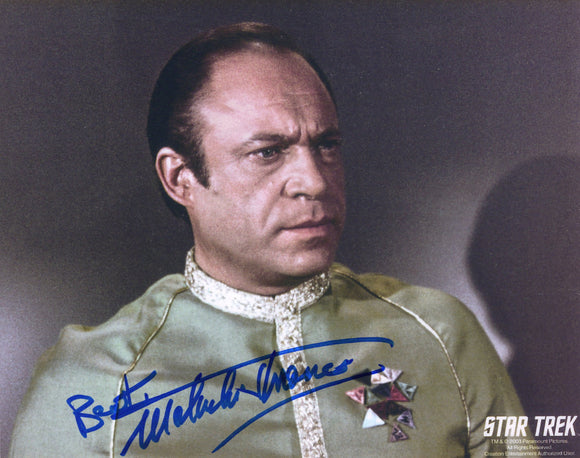 Malachi Throne Signed 8x10 - Star Trek Autograph