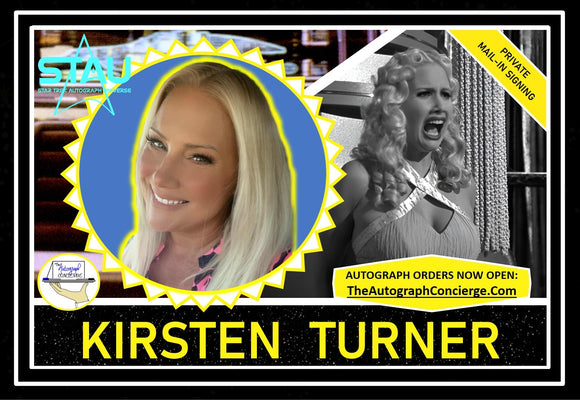 (STAU) AUTOGRAPH PRE-ORDER - KIRSTEN TURNER 8X10 (Mail-In) SIGNING