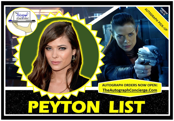 (STLV25) AUTOGRAPH PRE-ORDER - PEYTON LIST 8X10 & Send-In