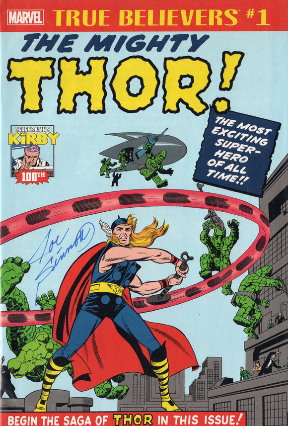 SIGNED True Believers #1, The Mighty Thor (Comic Book) - By: Joe Sinnott