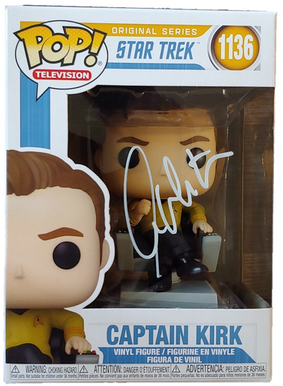 William Shatner SIGNED Captain Kirk POP Figure - Star Trek Autograph