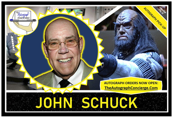(STLV25) AUTOGRAPH PRE-ORDER - JOHN SCHUCK 8X10 & Send-In