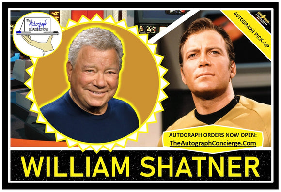 (TICON) AUTOGRAPH PRE-ORDER - WILLIAM SHATNER 8X10 & Send-In #1 STAR TREK