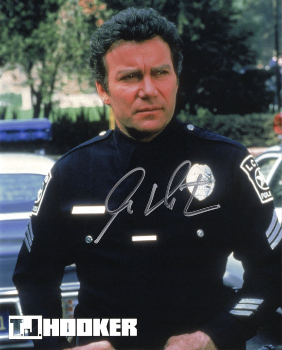 William Shatner Signed 8x10 - T.J. HOOKER Autograph