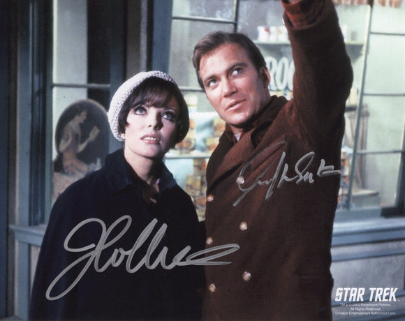 William Shatner & Joan Collins Signed 8x10 - Star Trek Autograph