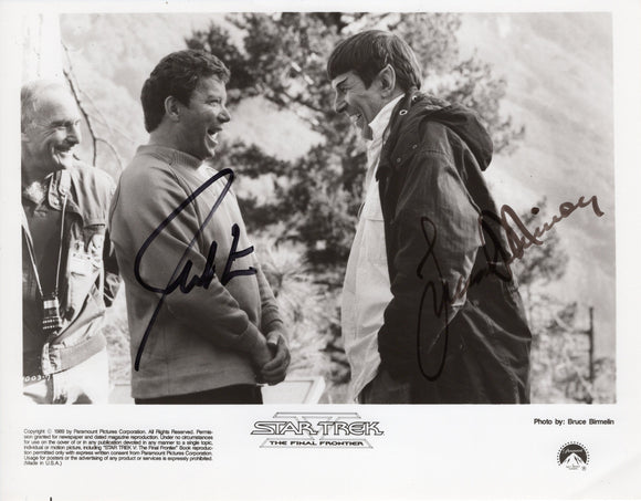 William Shatner & Leonard Nimoy Signed 8x10 - Star Trek #1