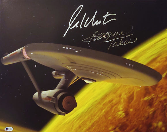 William Shatner & George Takei Signed 16x20 - 'Star Trek' Autograph