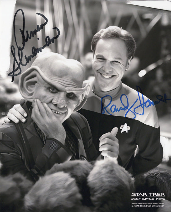 Armin Shimerman & Randy James Signed 8x10 - Star Trek