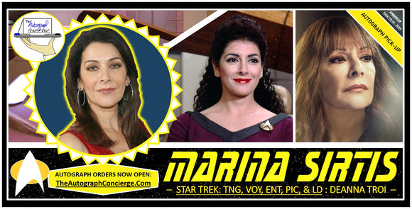 (TNJ) PRE-ORDER - MARINA SIRTIS Autograph - 8x10 & Send-In Consignments