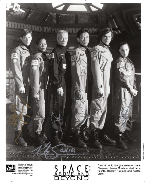 Space: Above & Beyond Partial CAST Signed 8x10 - Weisser, Morrison, de la Fuente, & More Autograph