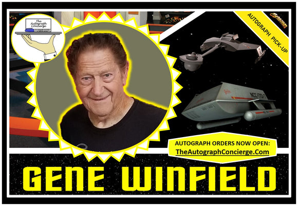 PRE-ORDER - GENE WINFIELD Autograph - 8x10 & Send-In Consignments
