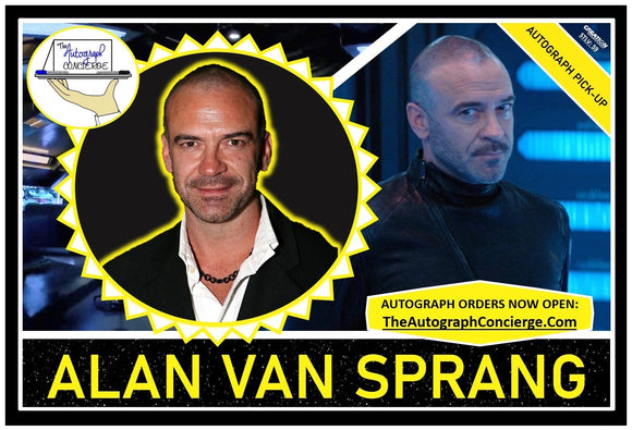 (STLV25) AUTOGRAPH PRE-ORDER - ALAN VAN SPRANG 8X10 & Send-In