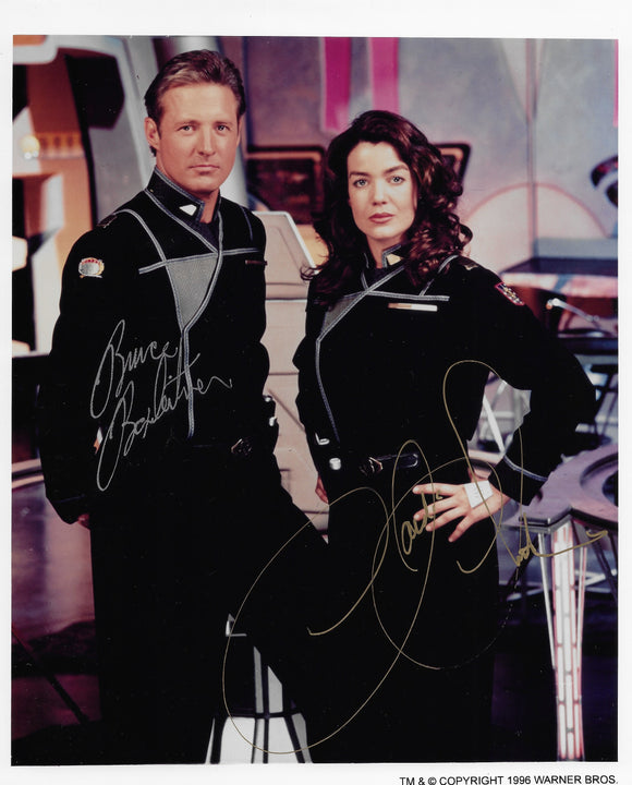 Bruce Boxleitner & Claudia Christian Signed 8x10 - Babylon 5 Autograph