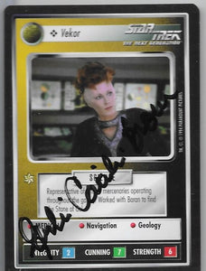 Julie Caitlin Brown SIGNED CCG (Vekor) Card - Star Trek Autograph