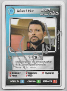 Jonathan Frakes SIGNED CCG (William T. Riker (WB) Card - Star Trek Autograph