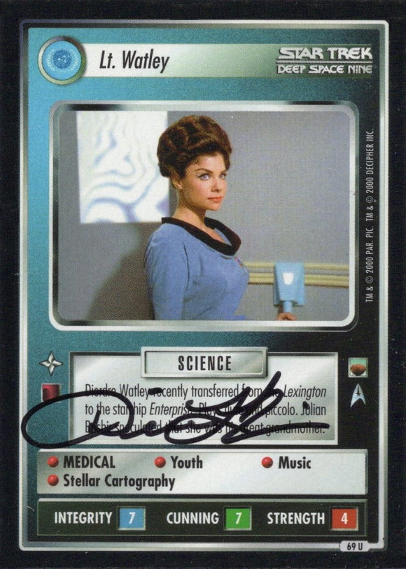 Deirdre Imershein SIGNED CCG (Lt. Watley) Card - Star Trek Autograph