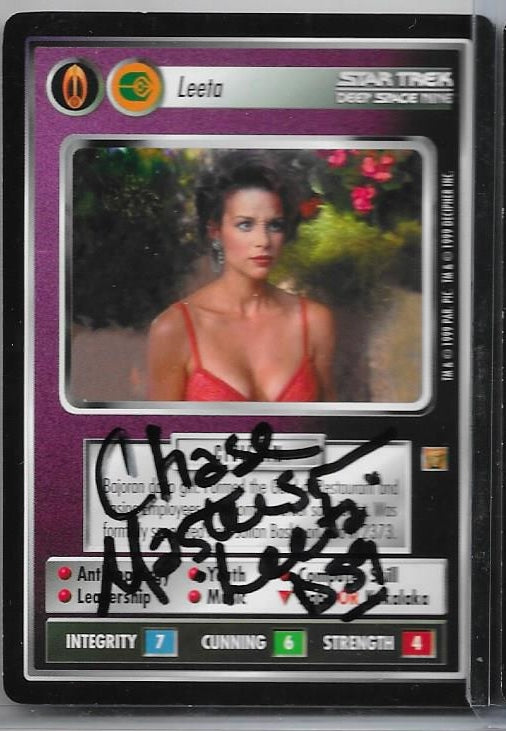 Chase Masterson SIGNED CCG (Leeta) Card - Star Trek Autograph