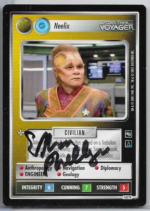 Ethan Phillips SIGNED CCG (Neelix) Card - Star Trek Autograph