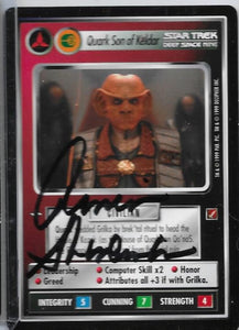 Armin Shimerman SIGNED CCG (Quark, Son of Keldar) Card - Star Trek Autograph