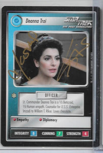 Marina Sirtis SIGNED CCG (Deanna Troi) Card - Star Trek Autograph
