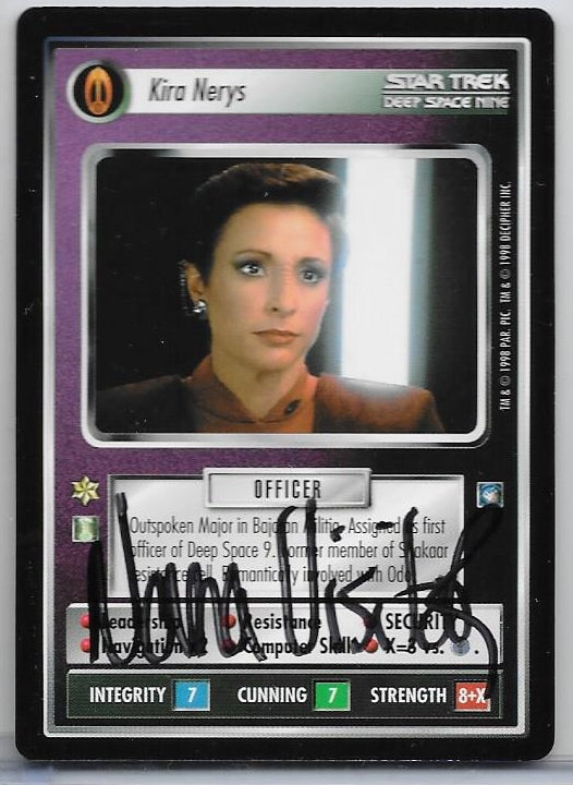 Nana Visitor SIGNED CCG (Kira Nerys) Card - Star Trek Autograph