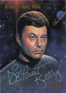 DeForest Kelley SIGNED Trading Card - Star Trek Autograph