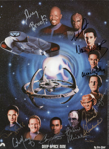 'Star Trek: Deep Space Nine' Full CAST Signed 12x16 - Brooks, Auberjonois, Visitor, etc.