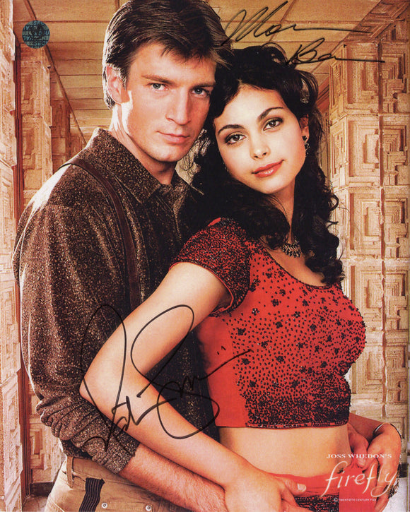 Nathan Fillion & Morena Baccarin Signed 8x10 - Firefly