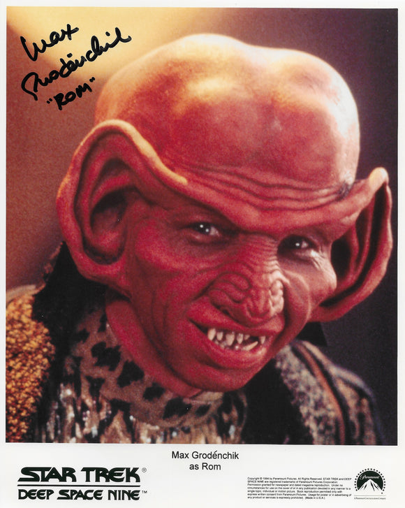 Max Grodénchik Signed 8x10 - Star Trek Autograph #1