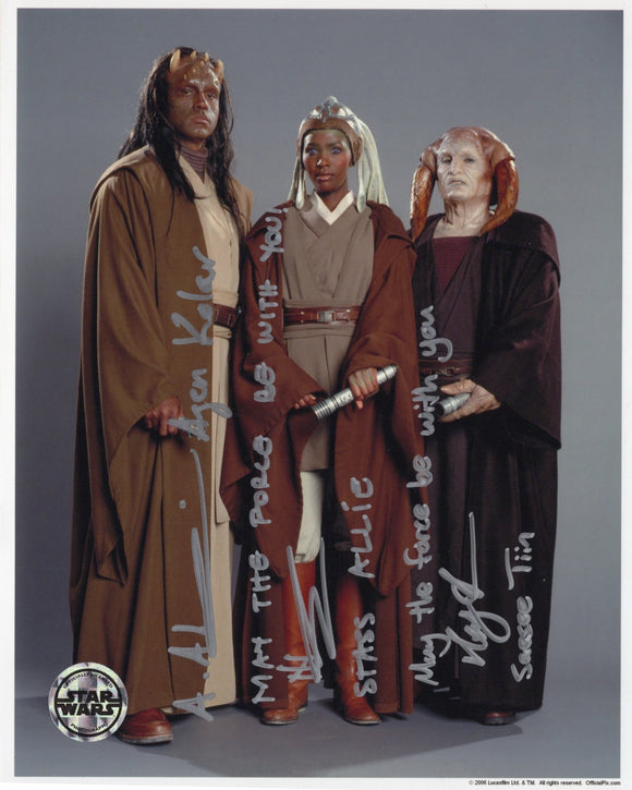 JEDI Akindoyeni, Nyamwasa, & Oates Signed 8x10 - Star Wars Autograph - OfficialPix