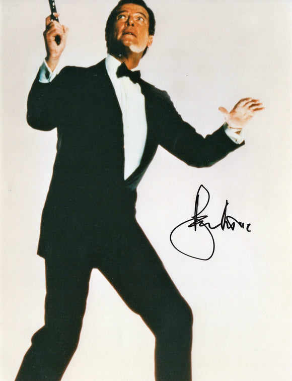 Sir Roger Moore Signed 8x10 - 'James Bond' Autograph