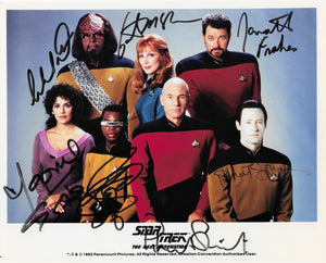 'The Next Generation' Full CAST Signed 8x10 - Star Trek