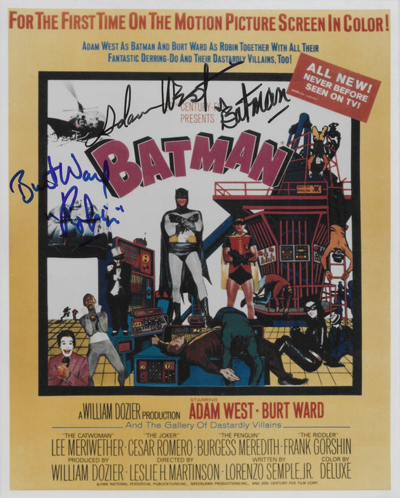 Adam West & Burt Ward Signed 8x10 - Batman